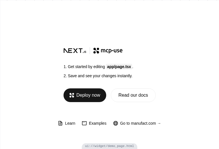 Next.js Drop-in widget